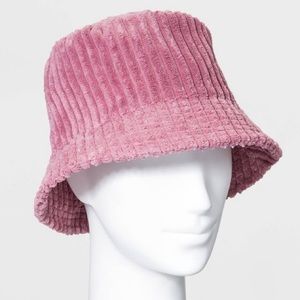 Pink Corduroy Bucket Hat